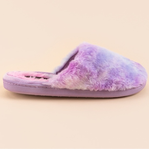 Womens Kensie Tie Dye Plush Scuff Slippers shoes XL 10/11 - Picture 2 of 10